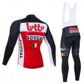 Tenue Cycliste Manches Longues et Collant à Bretelles 2020 Lotto Soudal Hiver Thermal Fleece N002